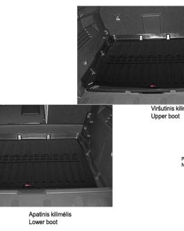 Guminis bagažinės kilimėlis SUZUKI Vitara II 2015->, (upper (viršutinis)) black /6021021